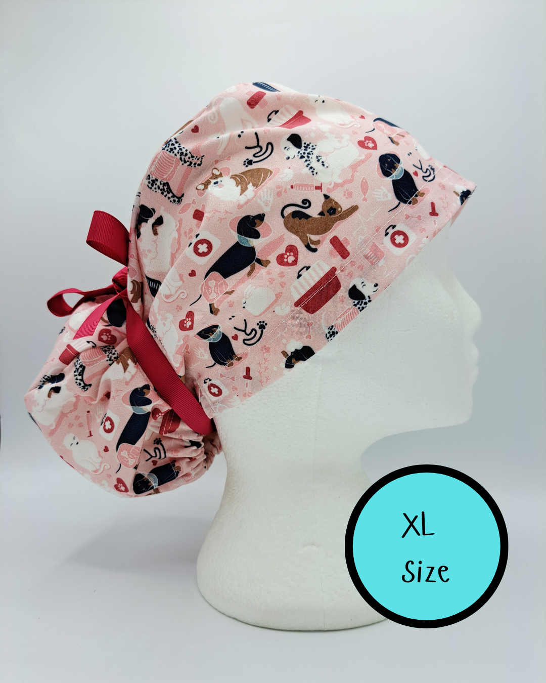Vets and Pets Pink Scrub Hat Cap
