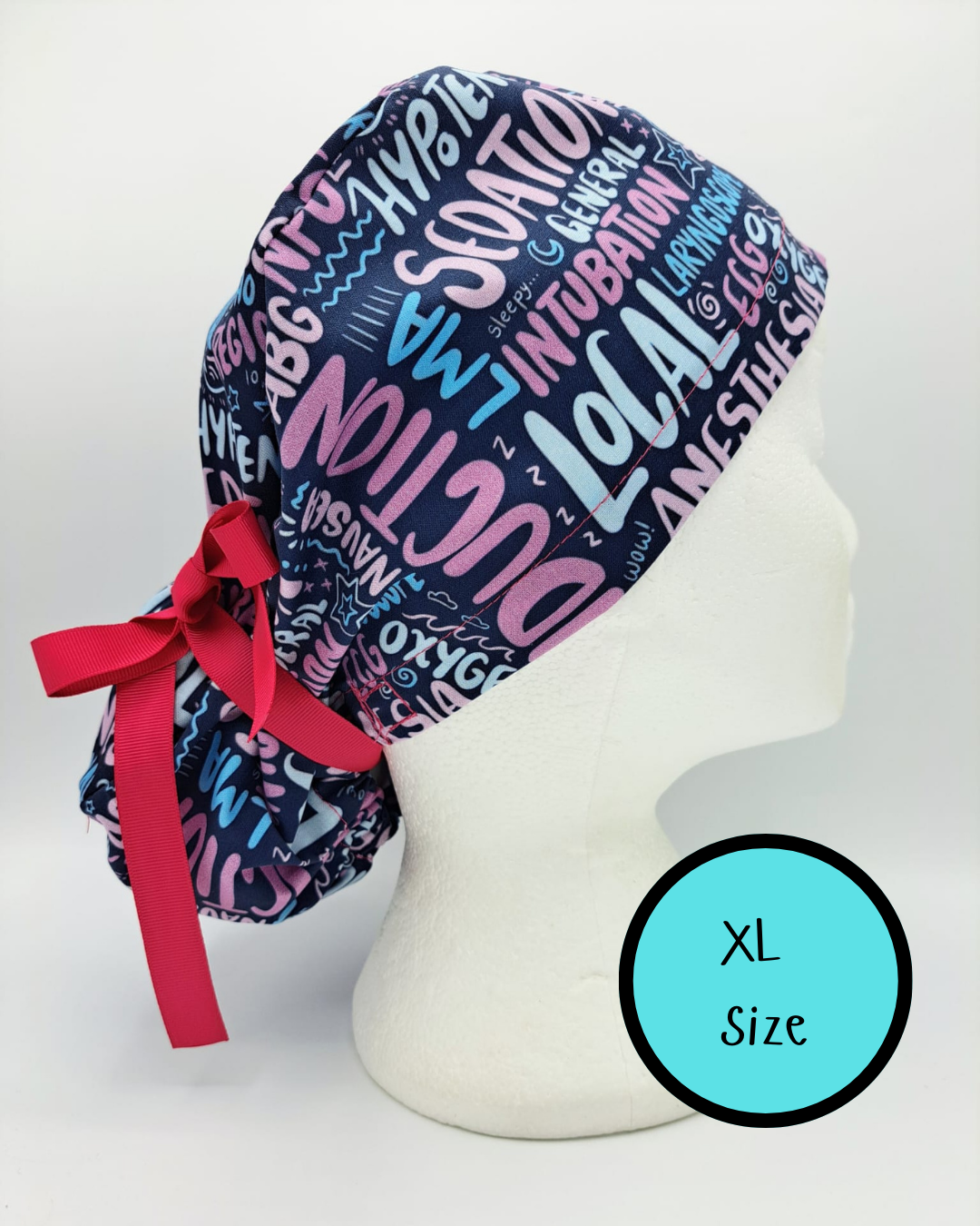 Anaesthesia Scribbles Scrub Hat Cap