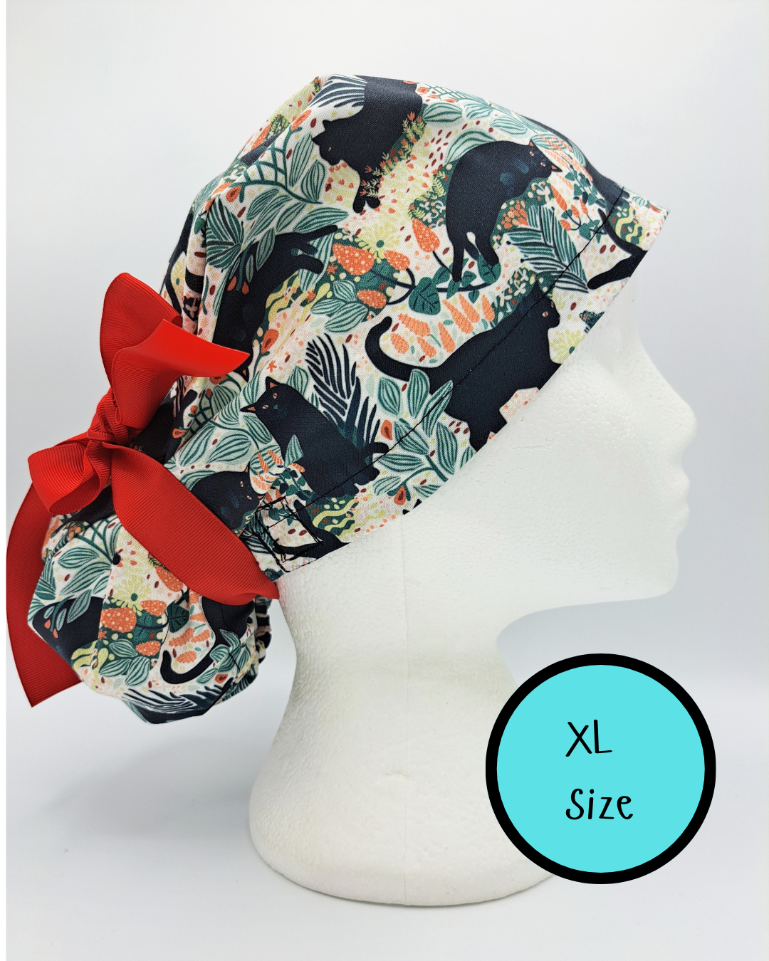 Black cats and Butterflies Scrub Hat Cap