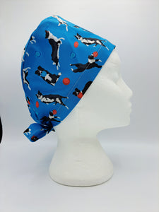 Border Collies and Frisbees Scrub Hat Cap