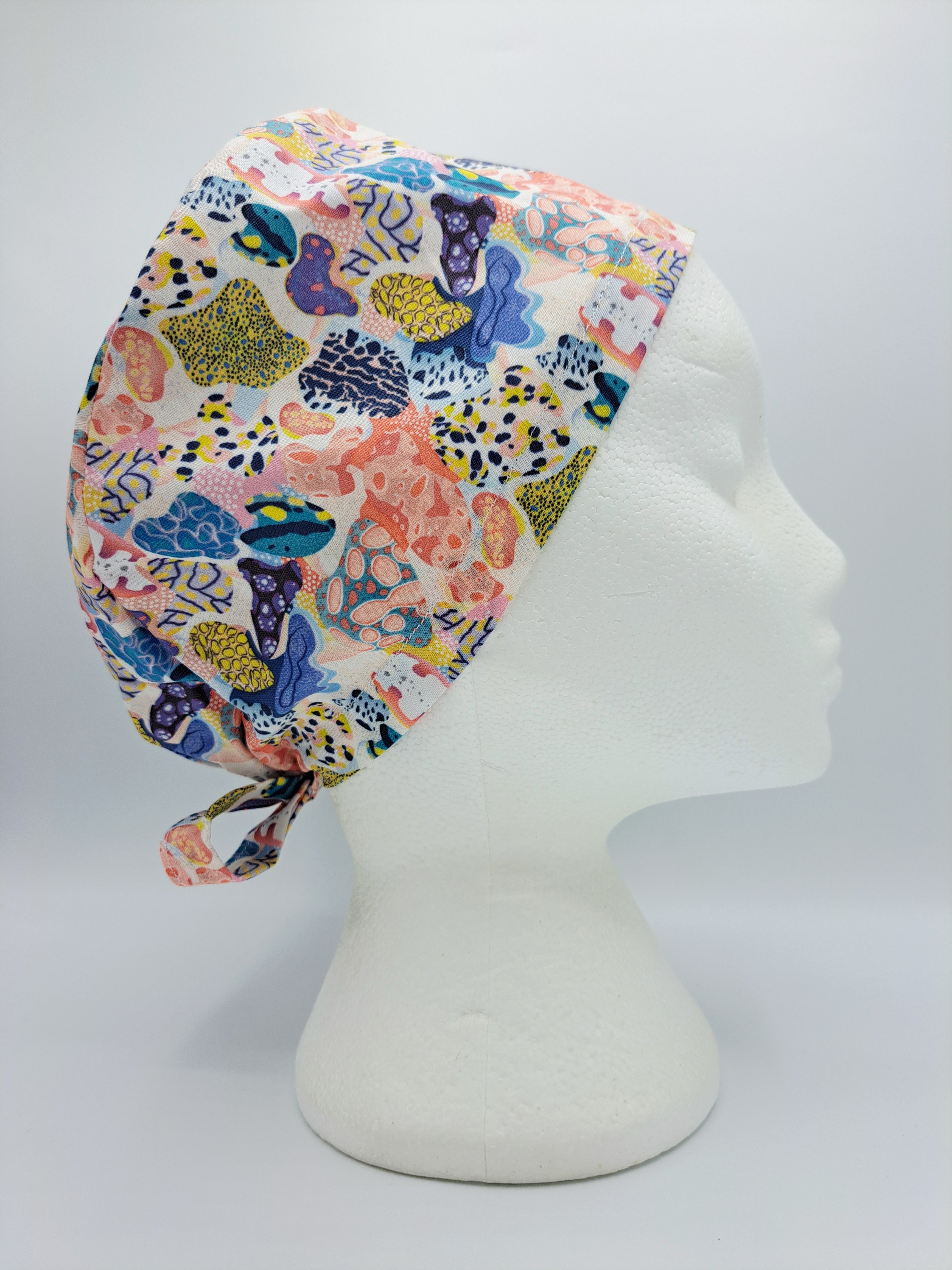 Colourful Corals Scrub Hat Cap