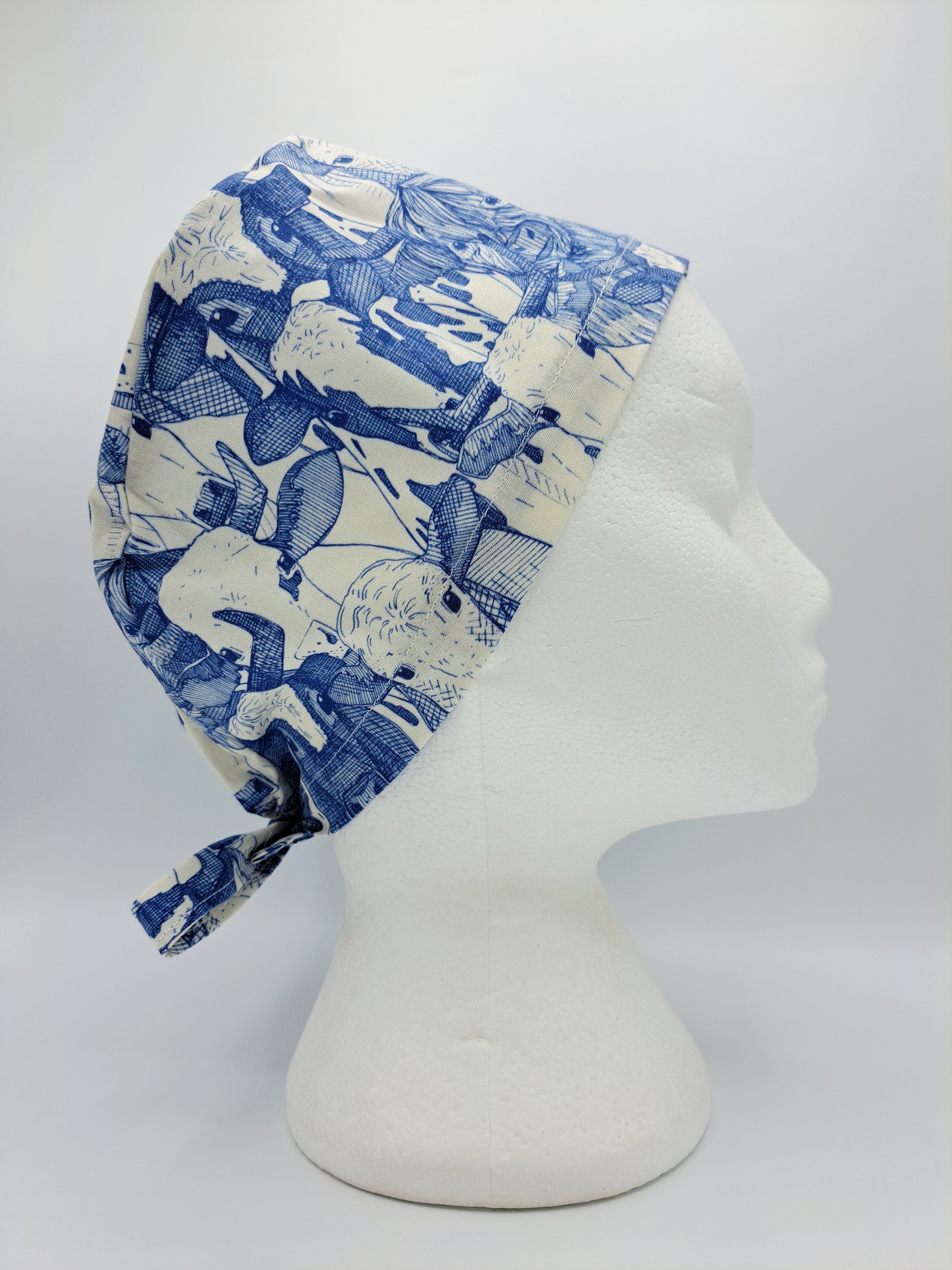 Cow Sketches Scrub Hat Cap