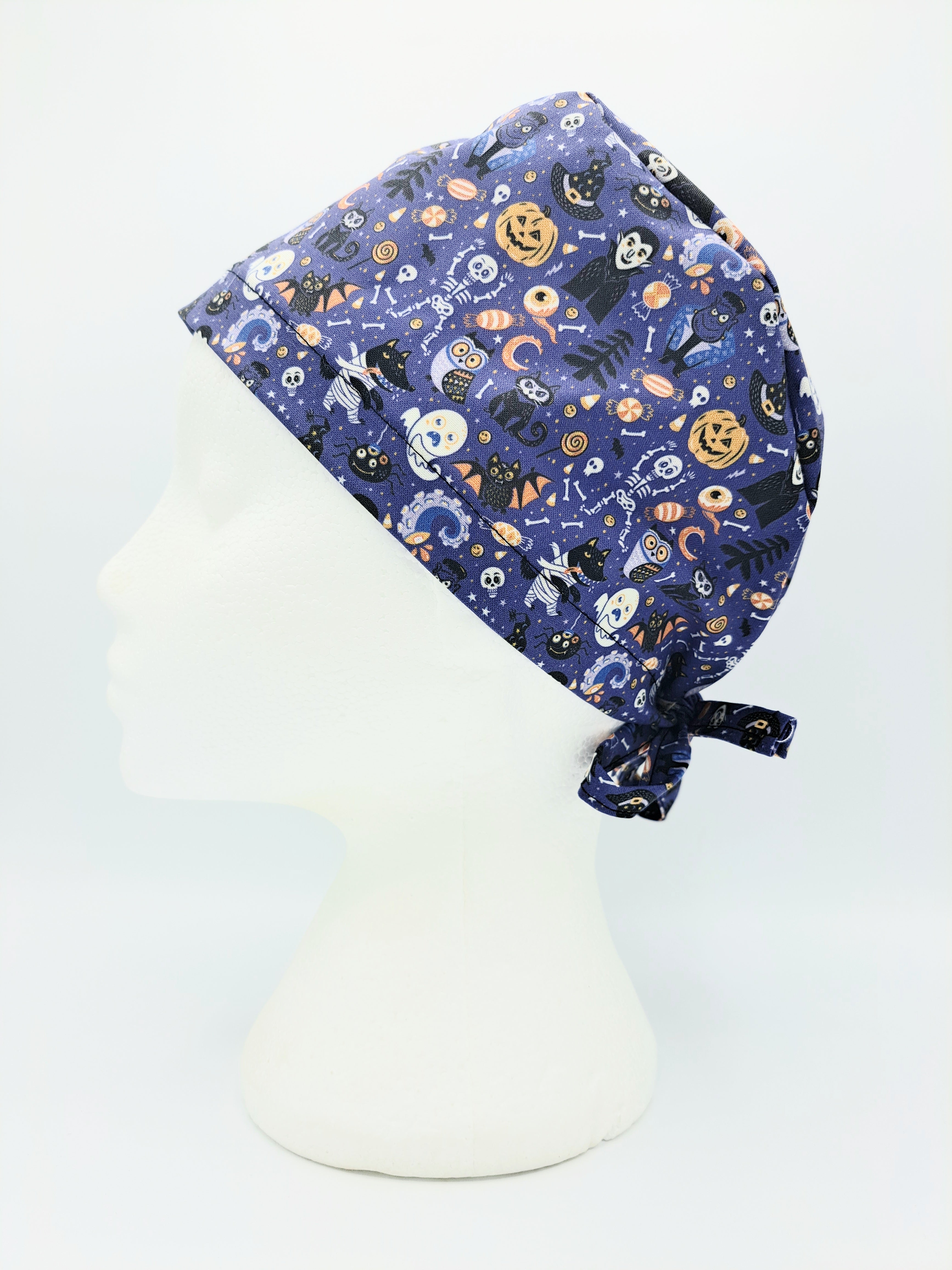 Spooky Purple Scrub Hat Cap