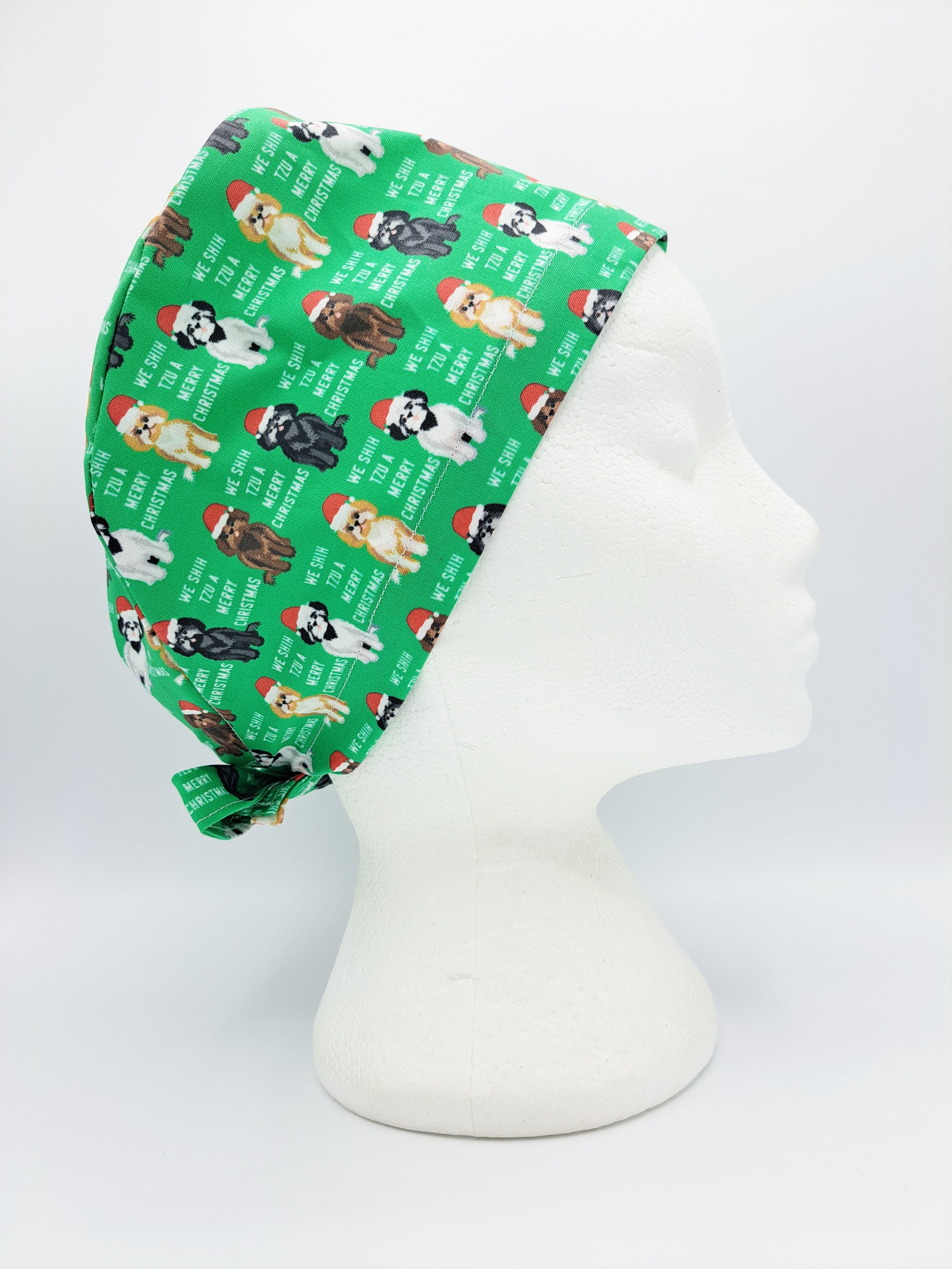 We Shih Tzu A Merry Christmas Scrub Hat Cap