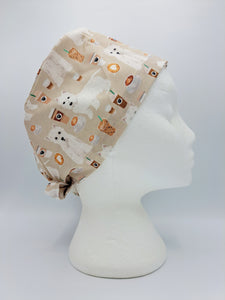 West Highland Terriers and Coffee Scrub Hat Cap