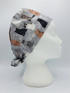 Winter Cats Scrub Hat Cap