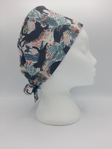 Black cats and Butterflies Scrub Hat
