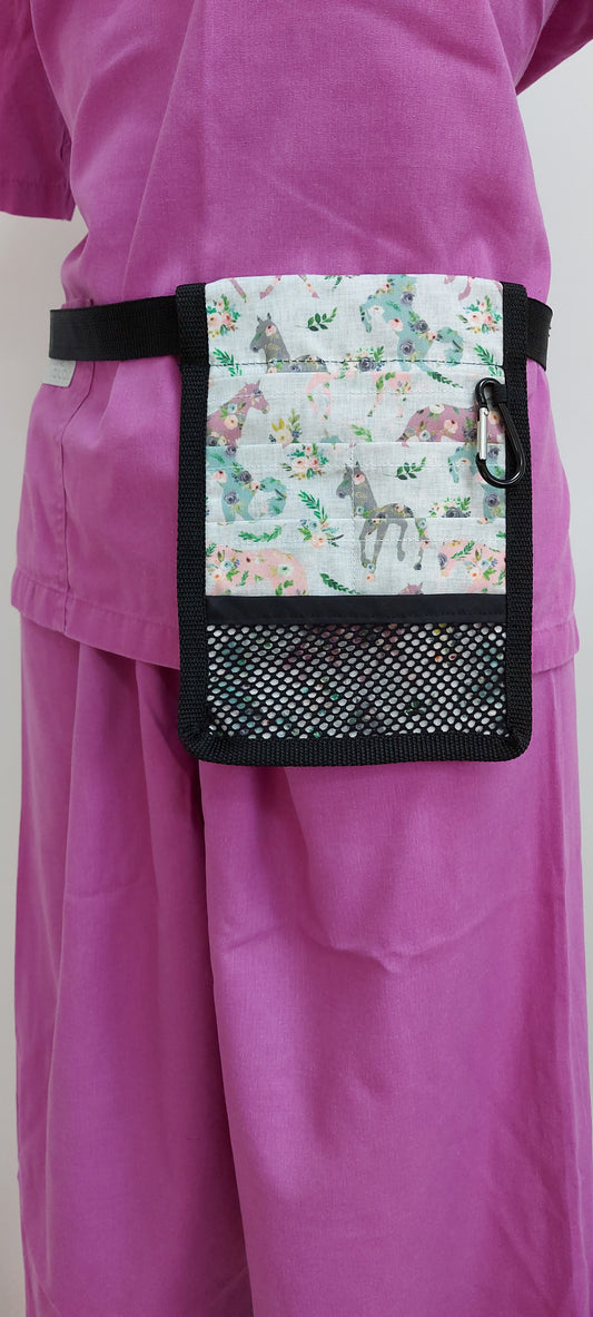 Floral Horses Nurse Pocket Organiser