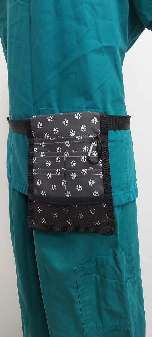 Black and White Paw Nurse Pocket Organiser