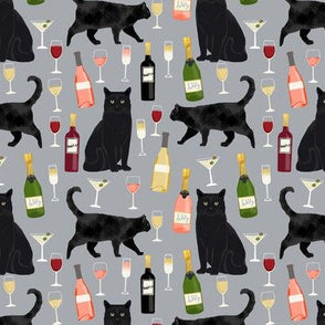 Black Cats and Wine Scrub Hat