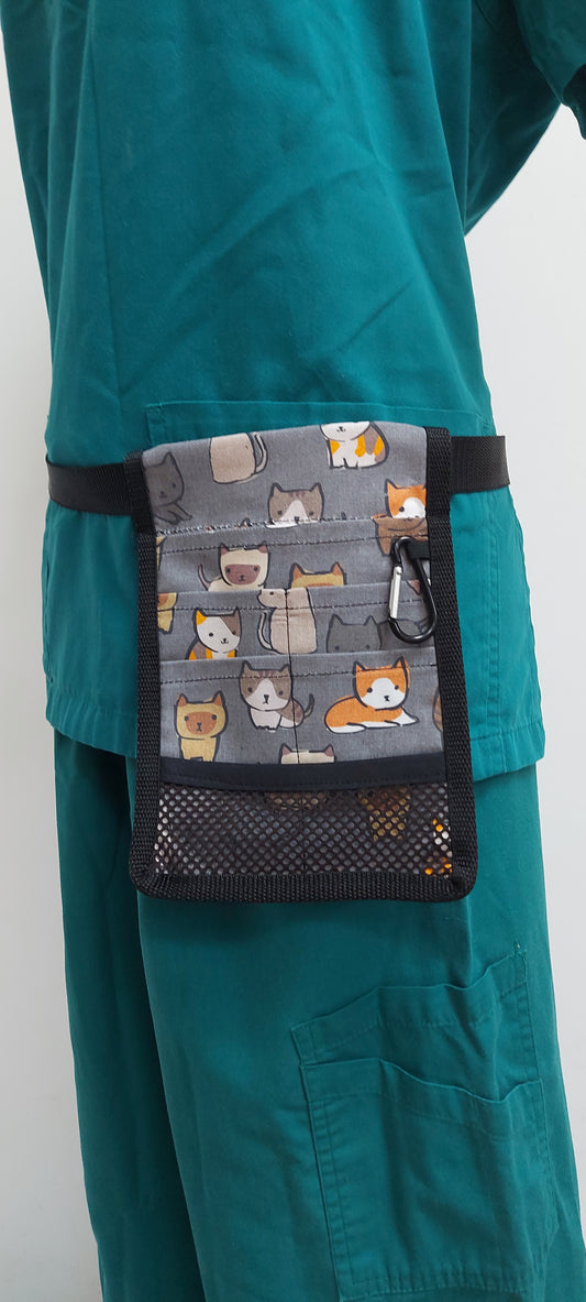 Charcoal Cats Nurse Pocket Organiser