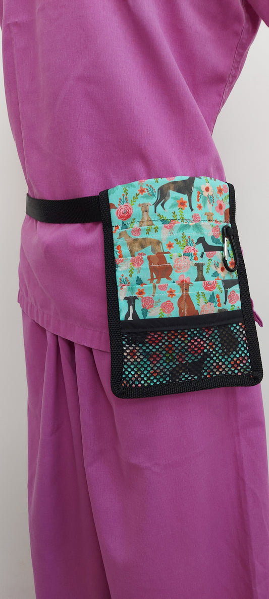 Floral Greyhound Nurse Pocket Organiser
