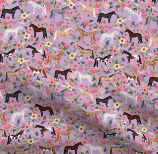 Pink Floral Horses Nurse Pocket Organiser